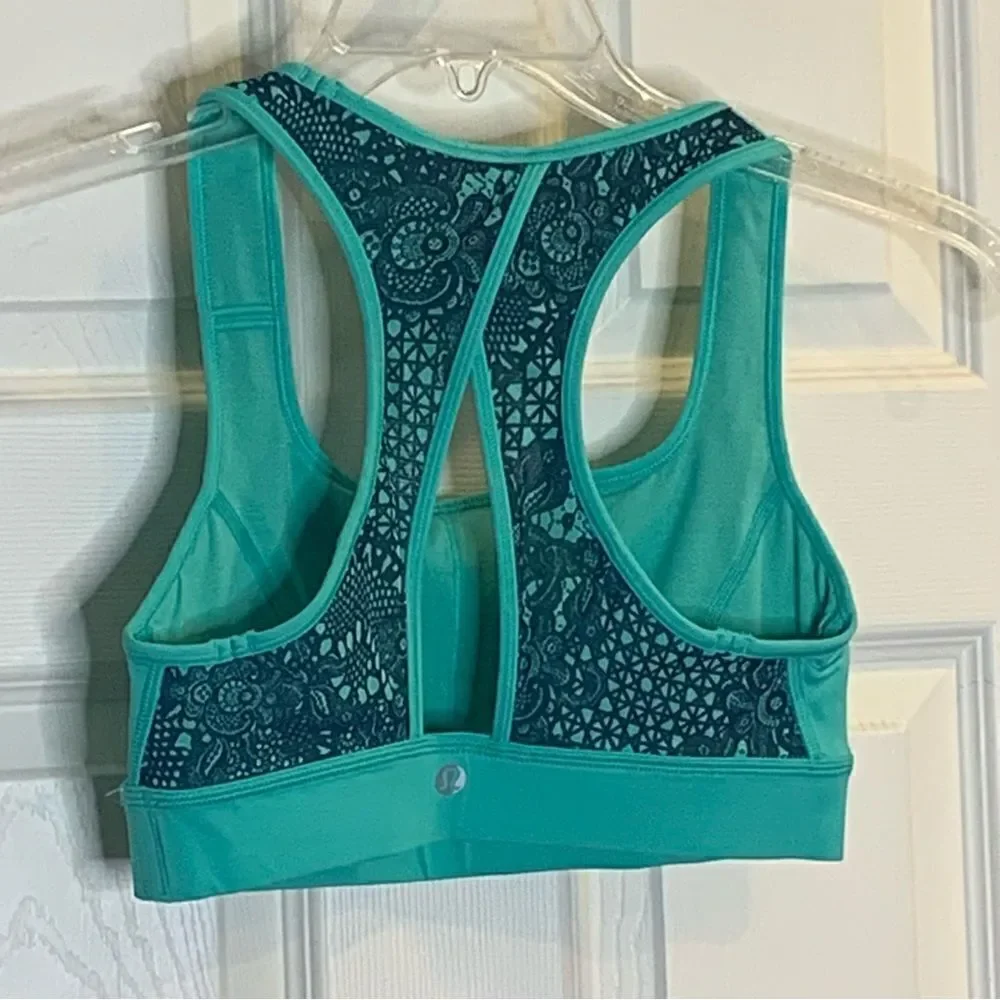 Lululemon Run With The Sun Bra Size 6 Bali Breeze